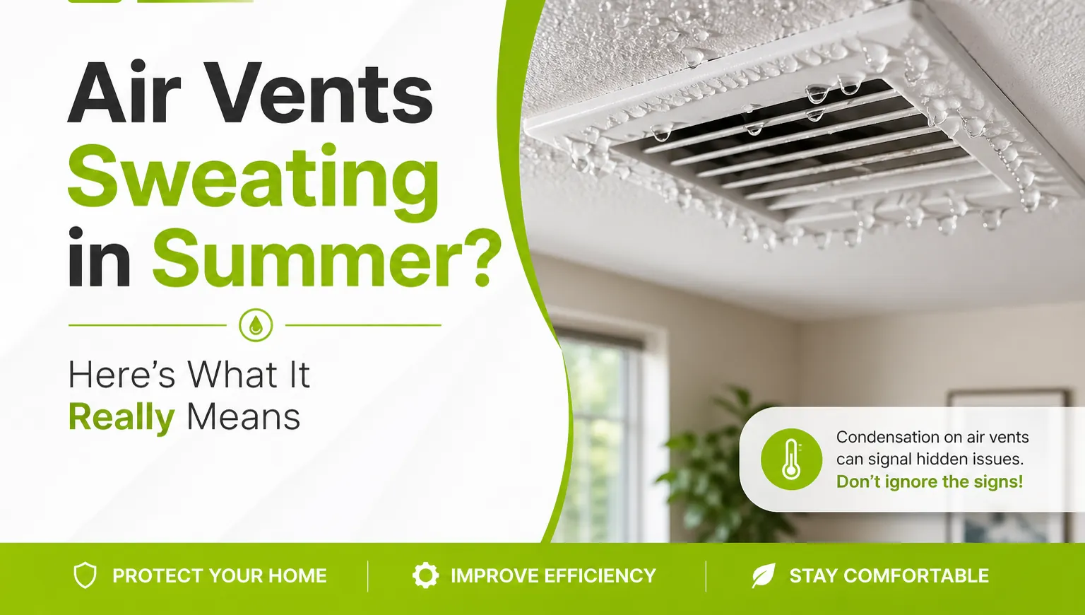 Air Vents Sweating in Summer? Here’s What It Really Means