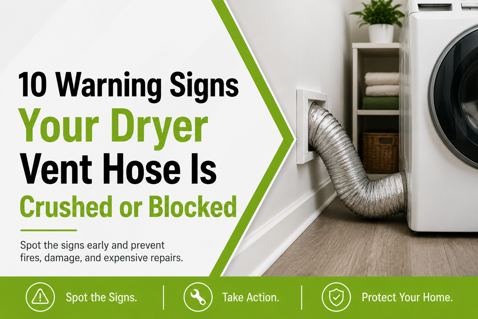 10 warning signs of crushed dryer vent hose