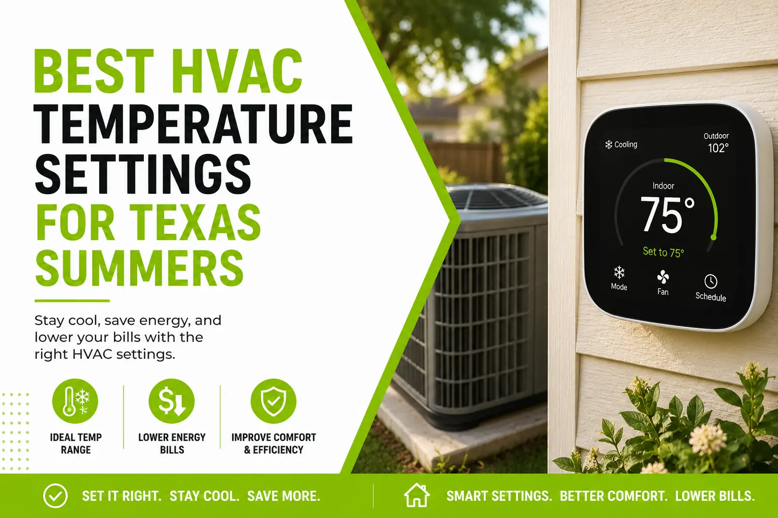 Best HVAC Temperature Settings for Texas Summers to Stay Cool & Save Energy