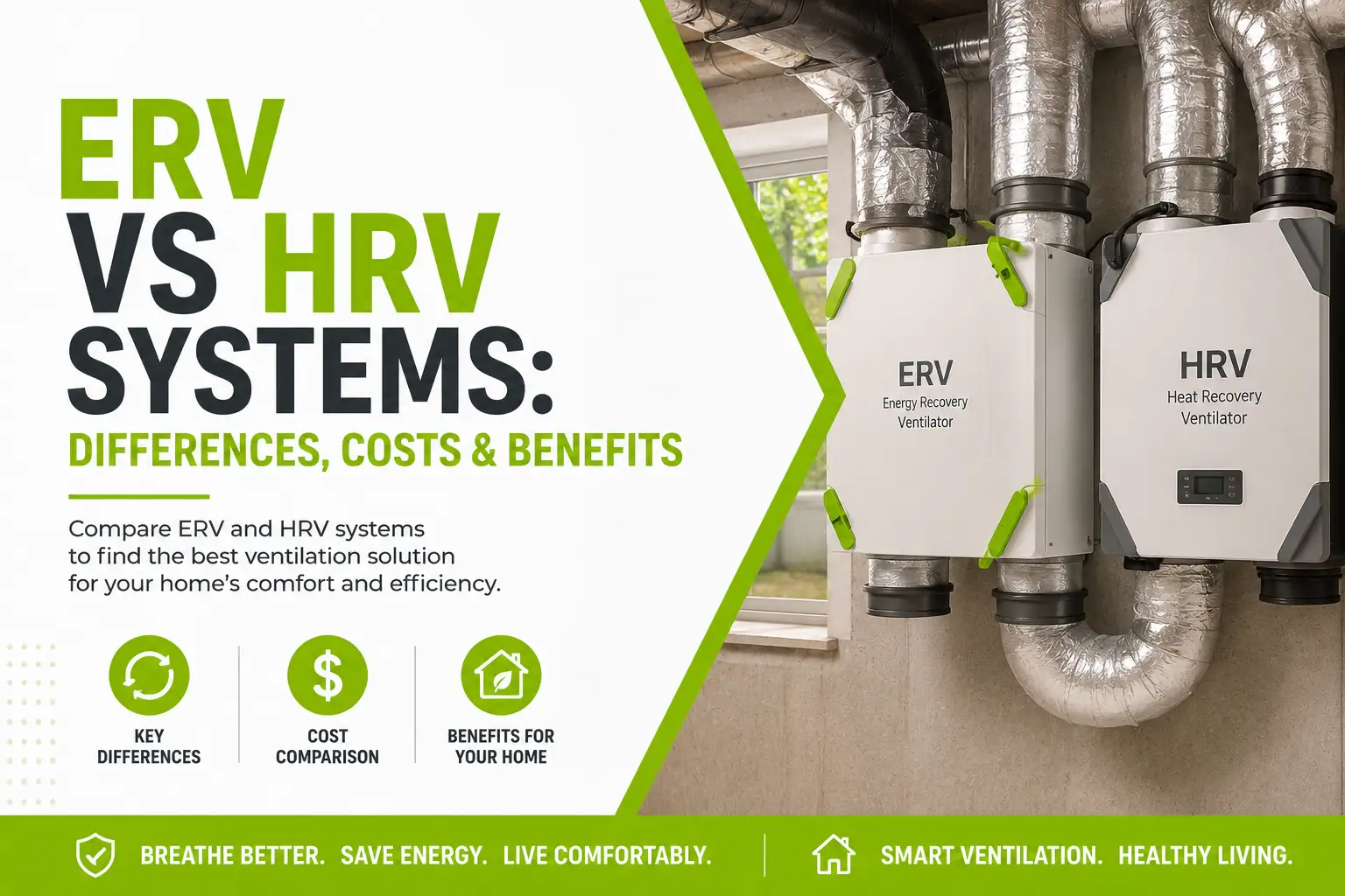 ERV vs HRV Systems: Differences, Costs & Which One Should You Choose?