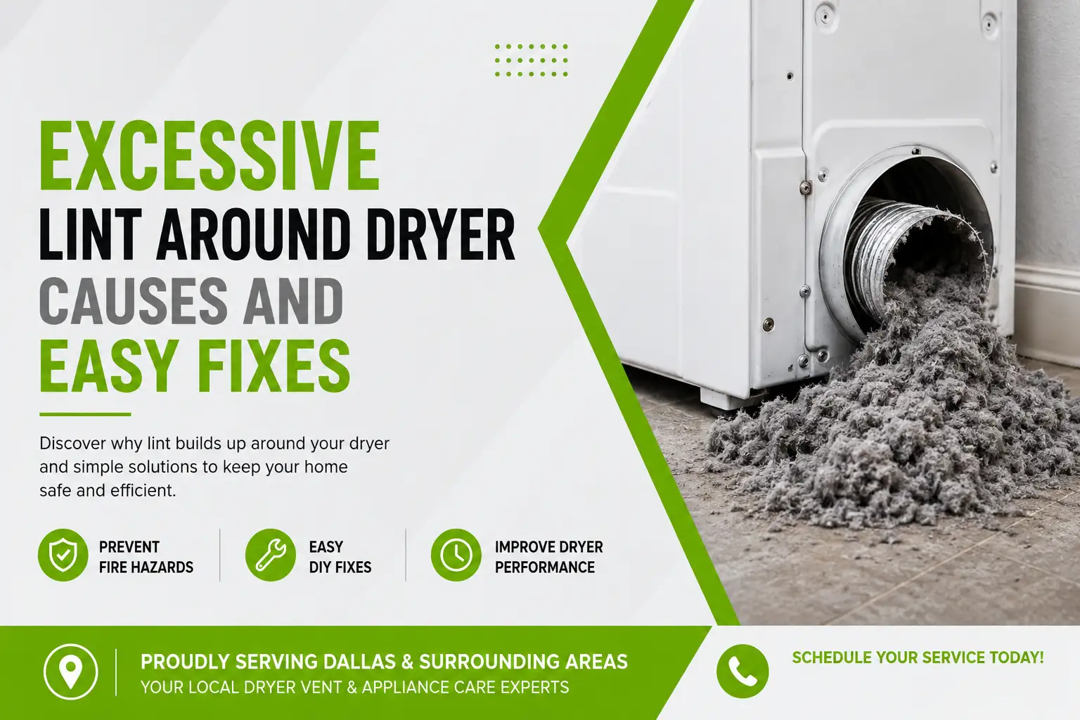 Excessive Lint Around Dryer: Common Causes and Easy Fixes