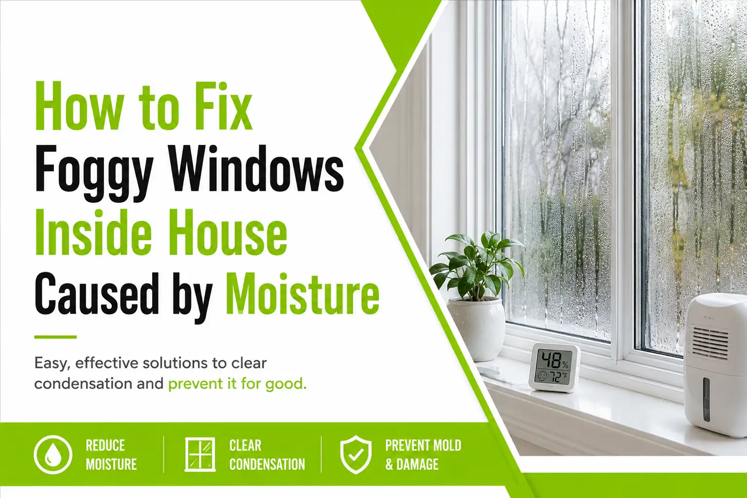 How to Fix Foggy Windows Inside the House Caused by Excess Moisture