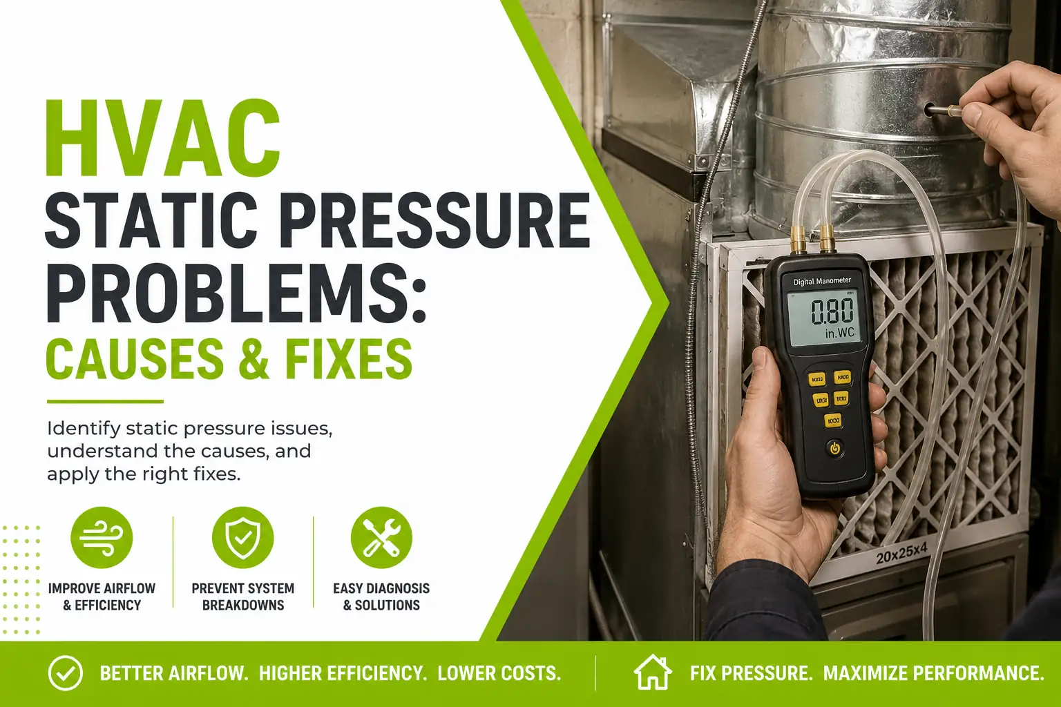 HVAC Static Pressure Problems: Causes, Warning Signs & Proven Fixes for Better Airflow