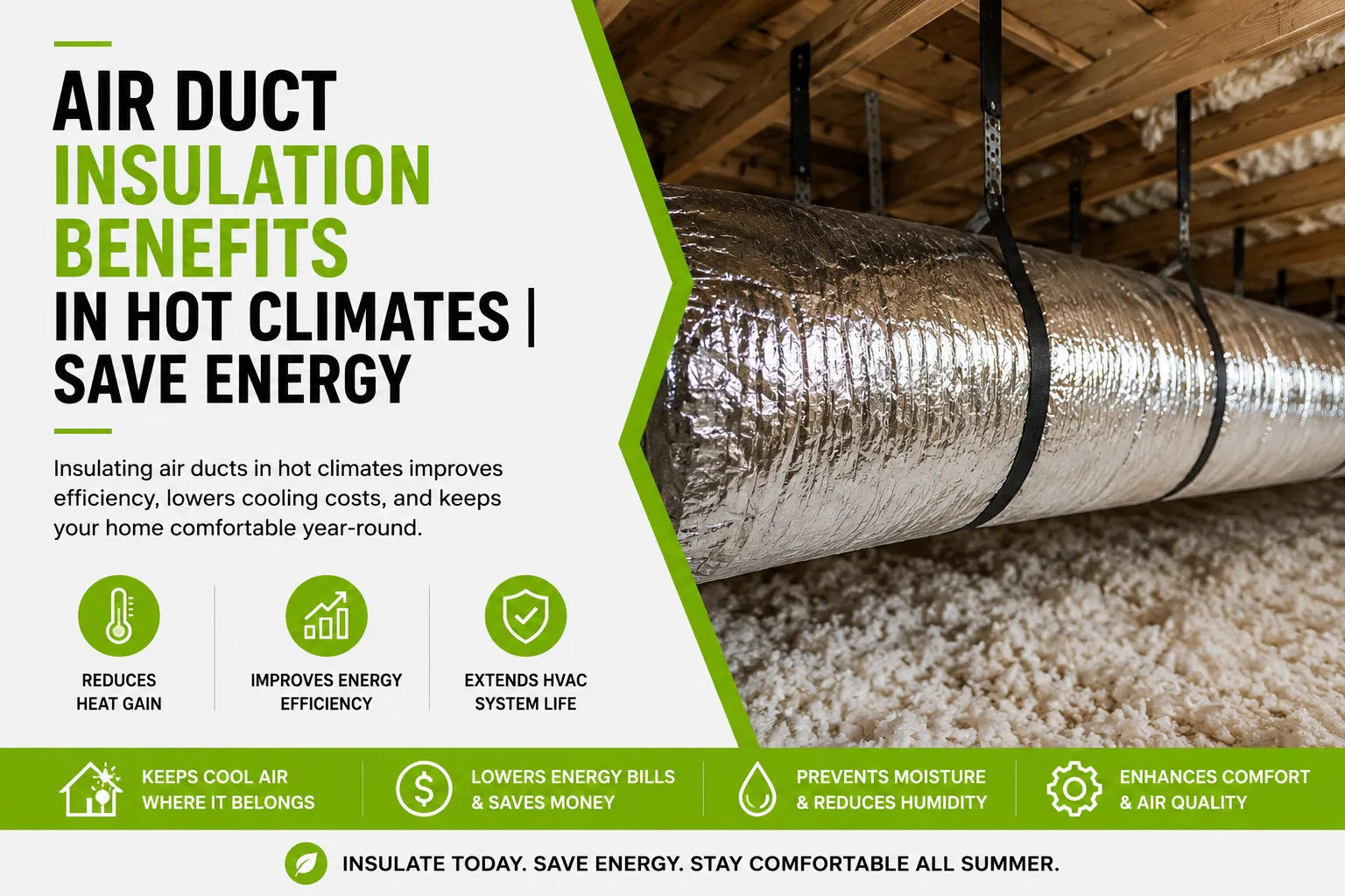 Air Duct Insulation Benefits in Hot Climates: Lower Energy Bills and Better Home Comfort