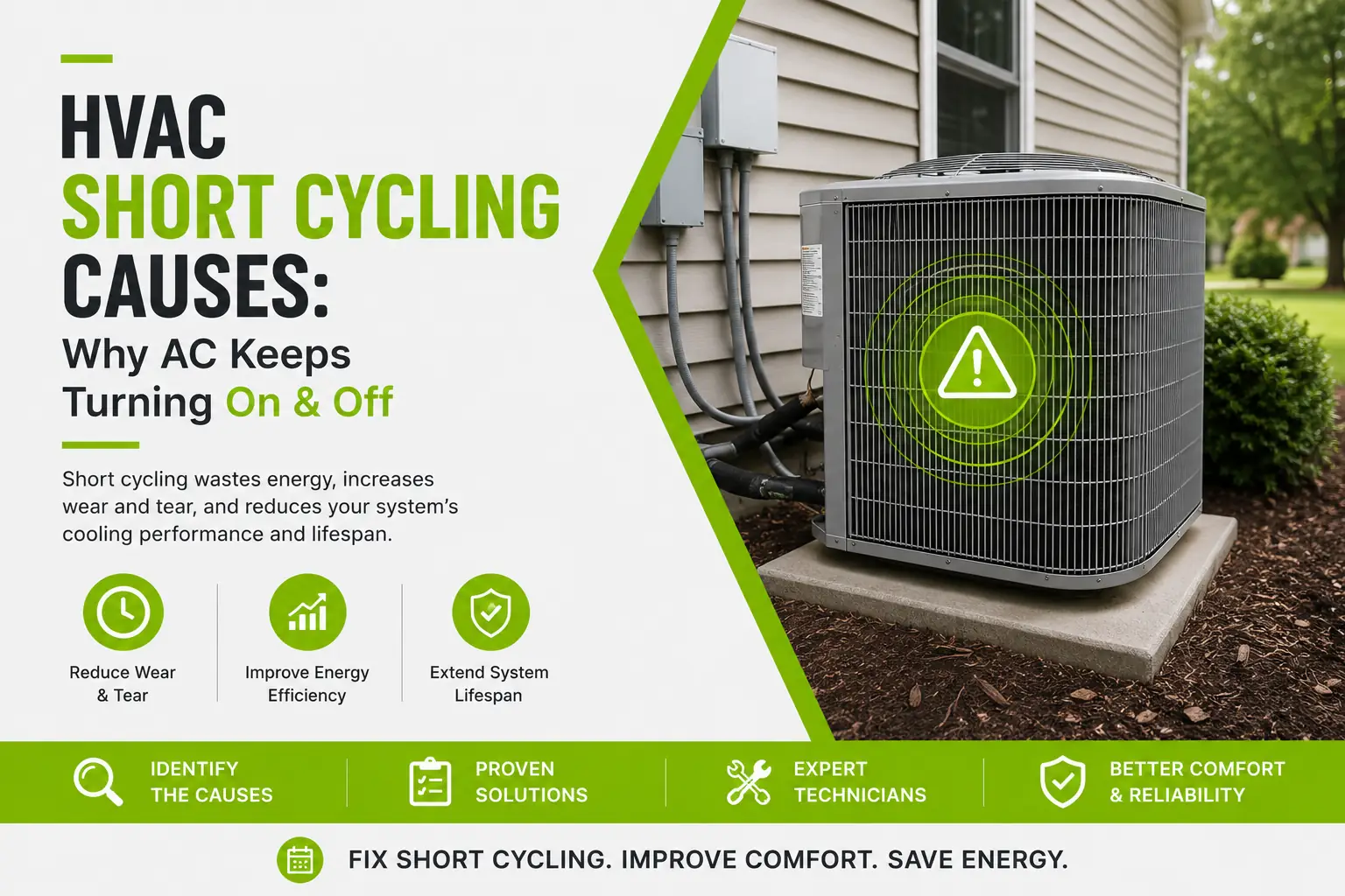 HVAC Short Cycling Causes: Why AC Keeps Turning On & Off