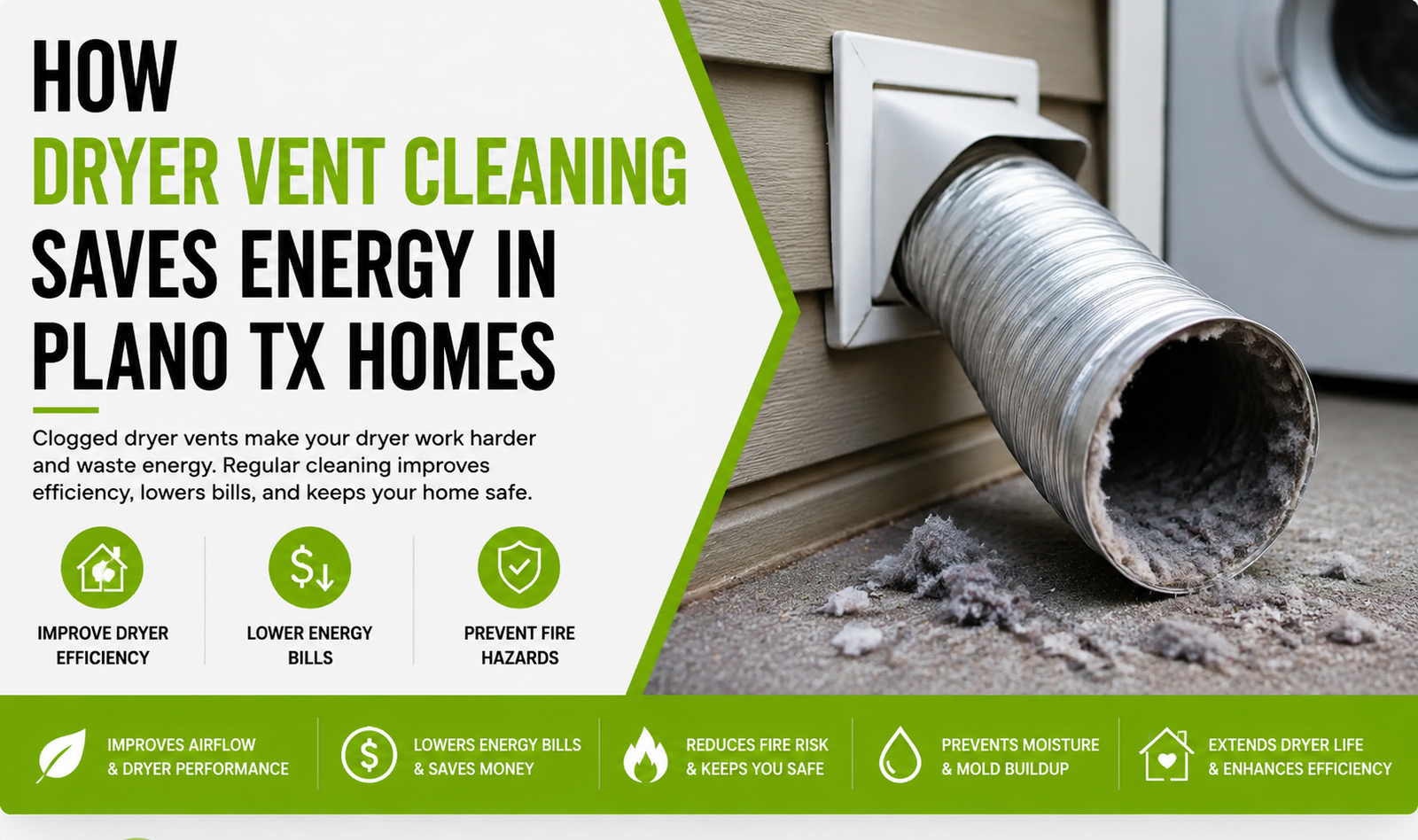 How Dryer Vent Cleaning Saves Energy in Plano TX Homes