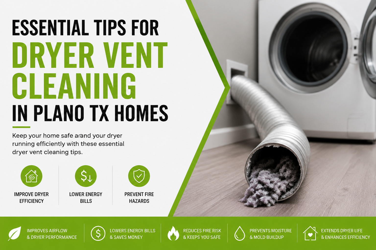 Essential Tips for Dryer Vent Cleaning in Plano TX Homes