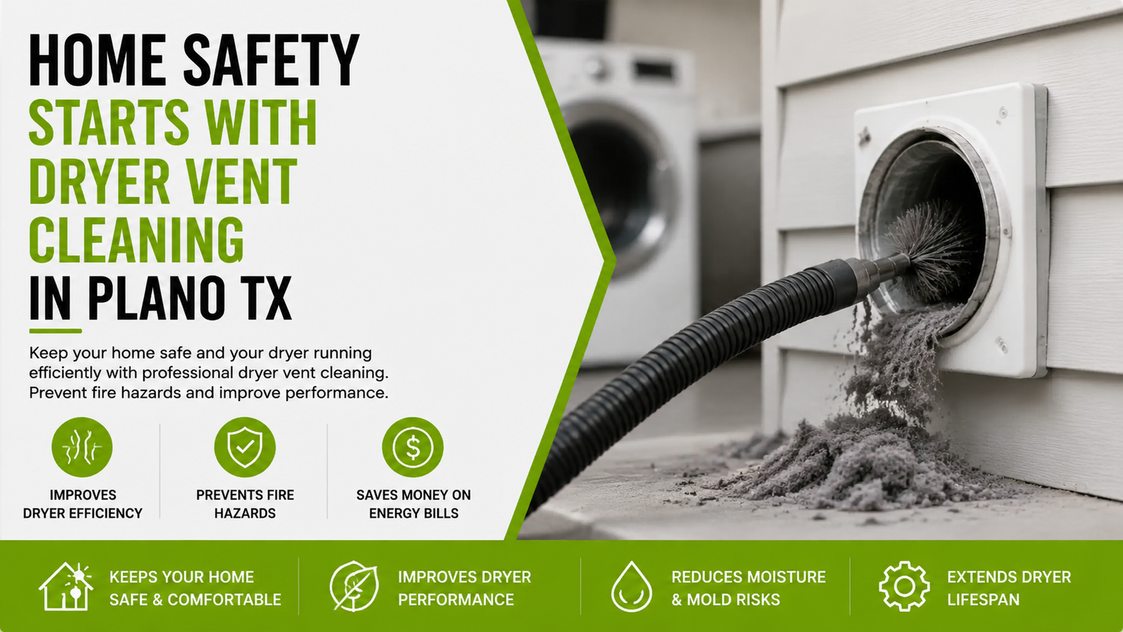 Home Safety Starts with Dryer Vent Cleaning in Plano TX