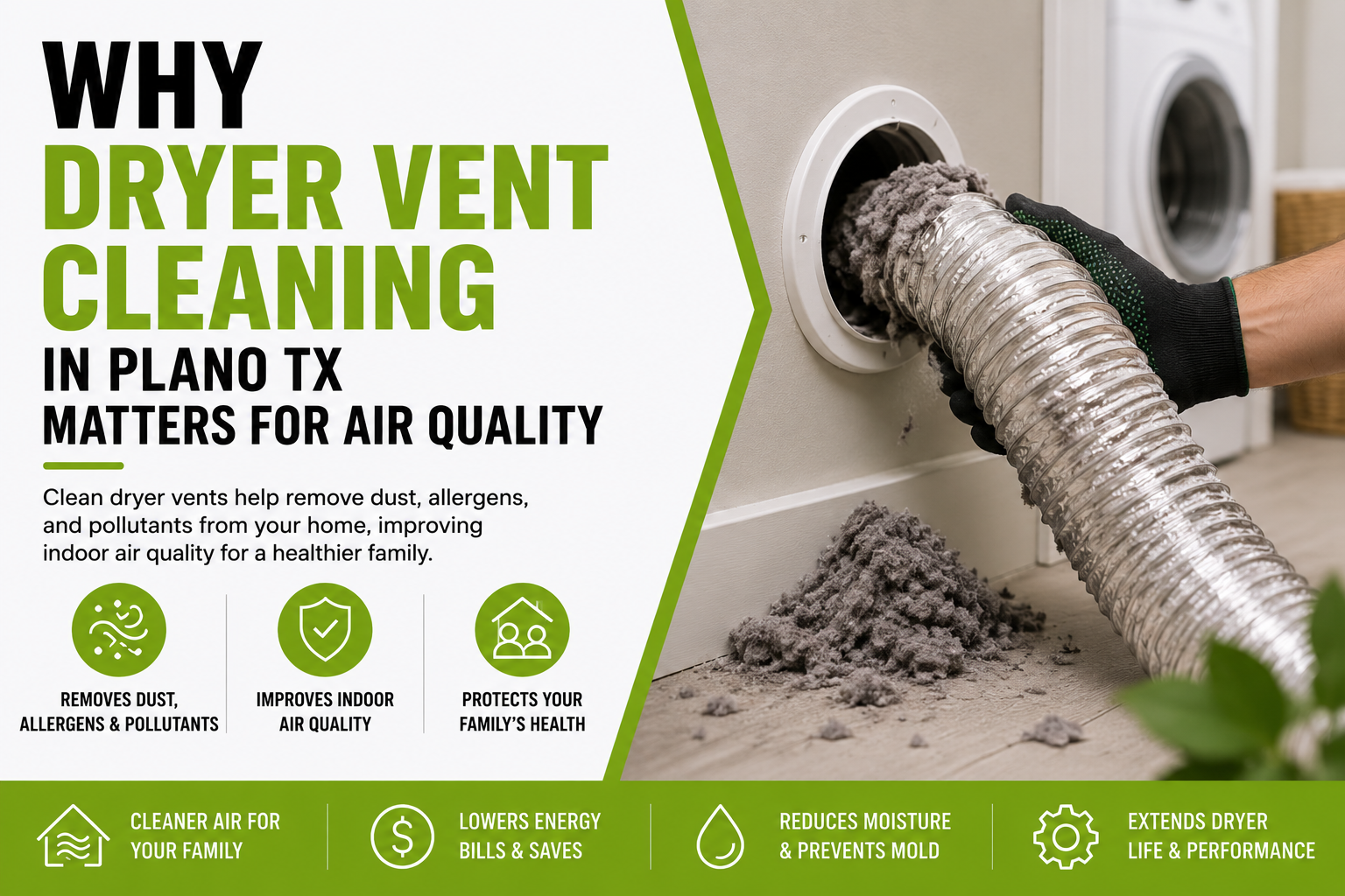 How Dryer Vent Cleaning In Plano TX Can Enhance Your Home’s Air Quality